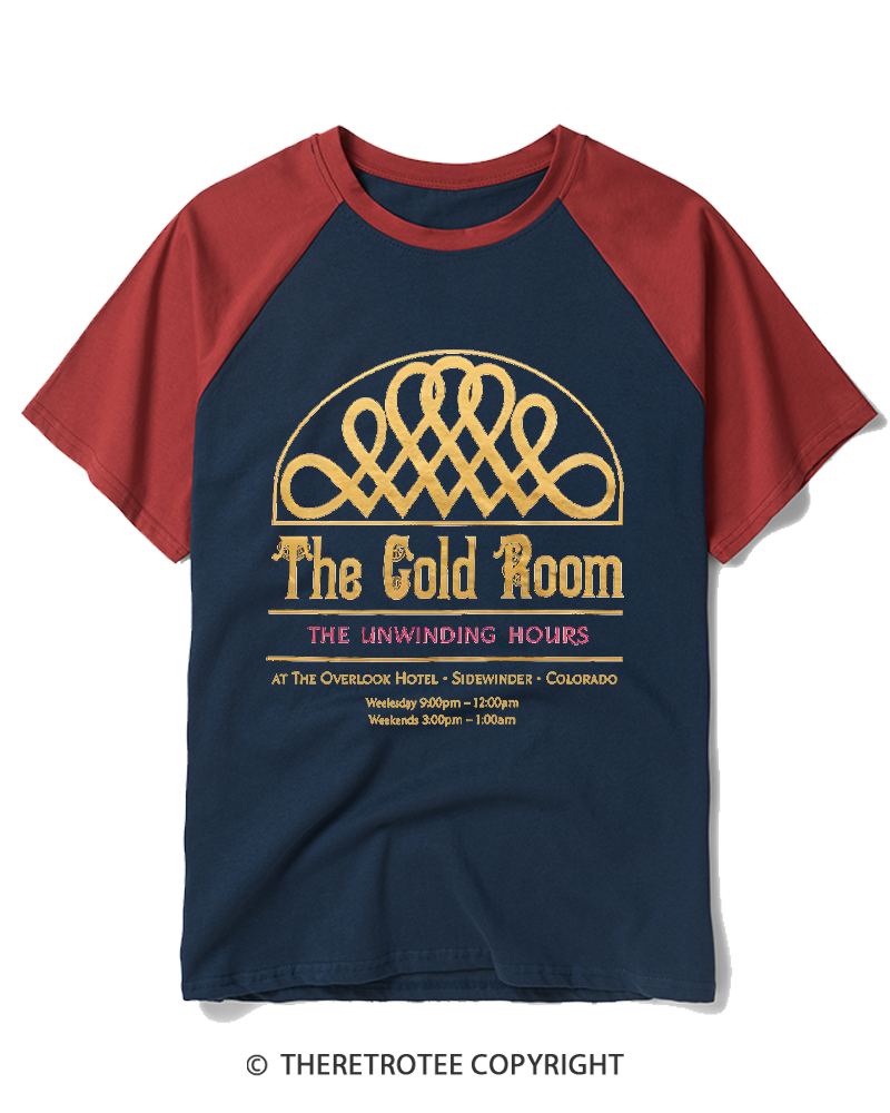 TheRetroTee Gold Room 1980s Raglan Baseball T-Shirt