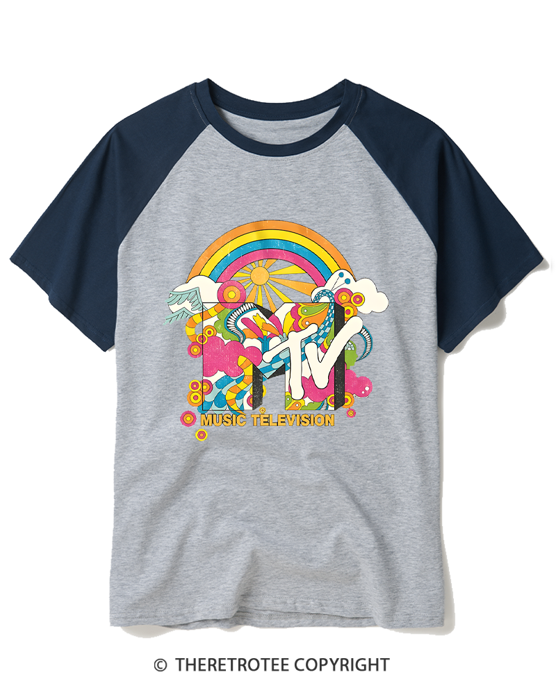 TheRetroTee Retro Movies & TV 1980s Raglan Baseball T-Shirt