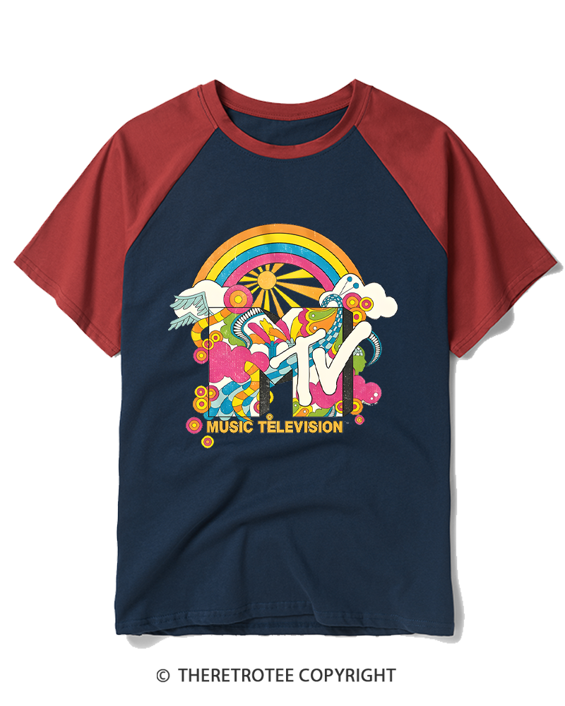 TheRetroTee Retro Movies & TV 1980s Raglan Baseball T-Shirt