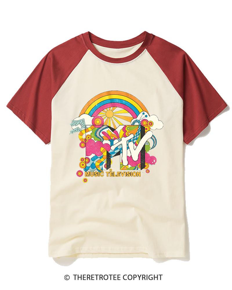TheRetroTee Retro Movies & TV 1980s Raglan Baseball T-Shirt