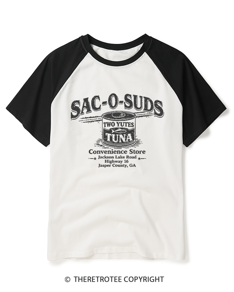 TheRetroTee Two Yutes 1990s Raglan Baseball T-Shirt