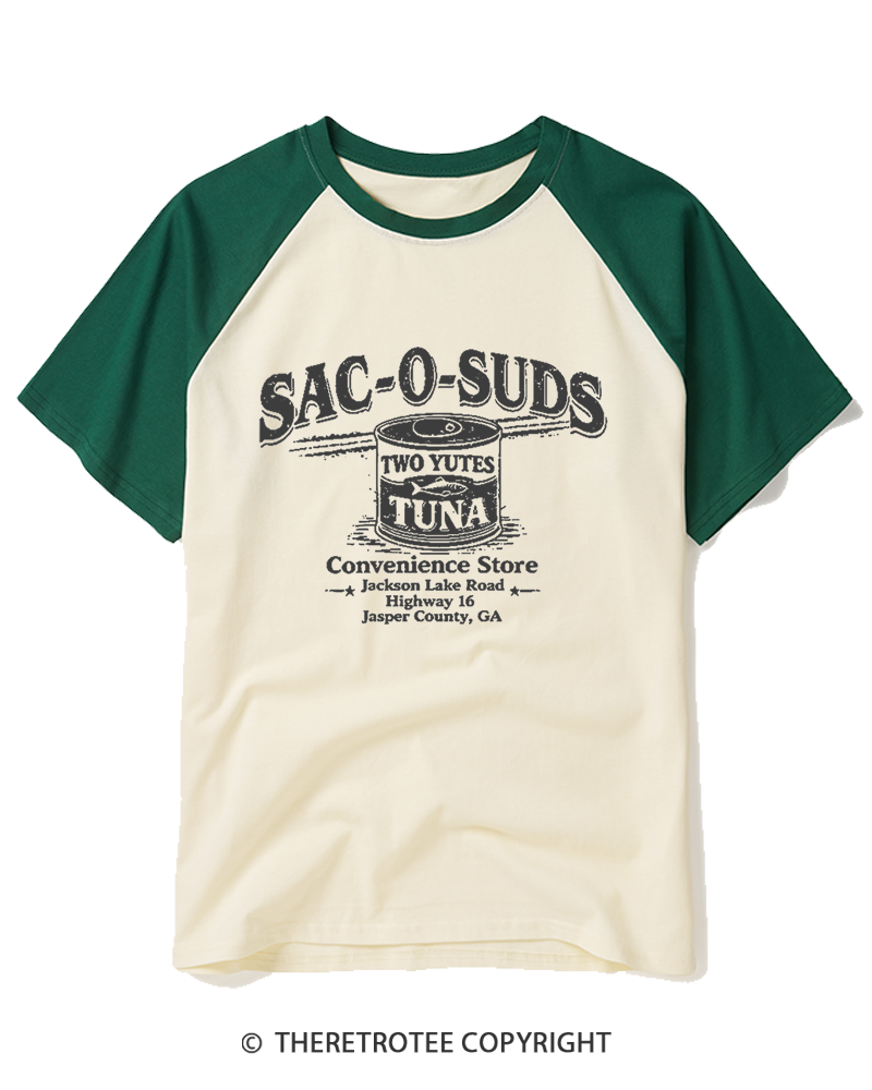 TheRetroTee Two Yutes 1990s Raglan Baseball T-Shirt