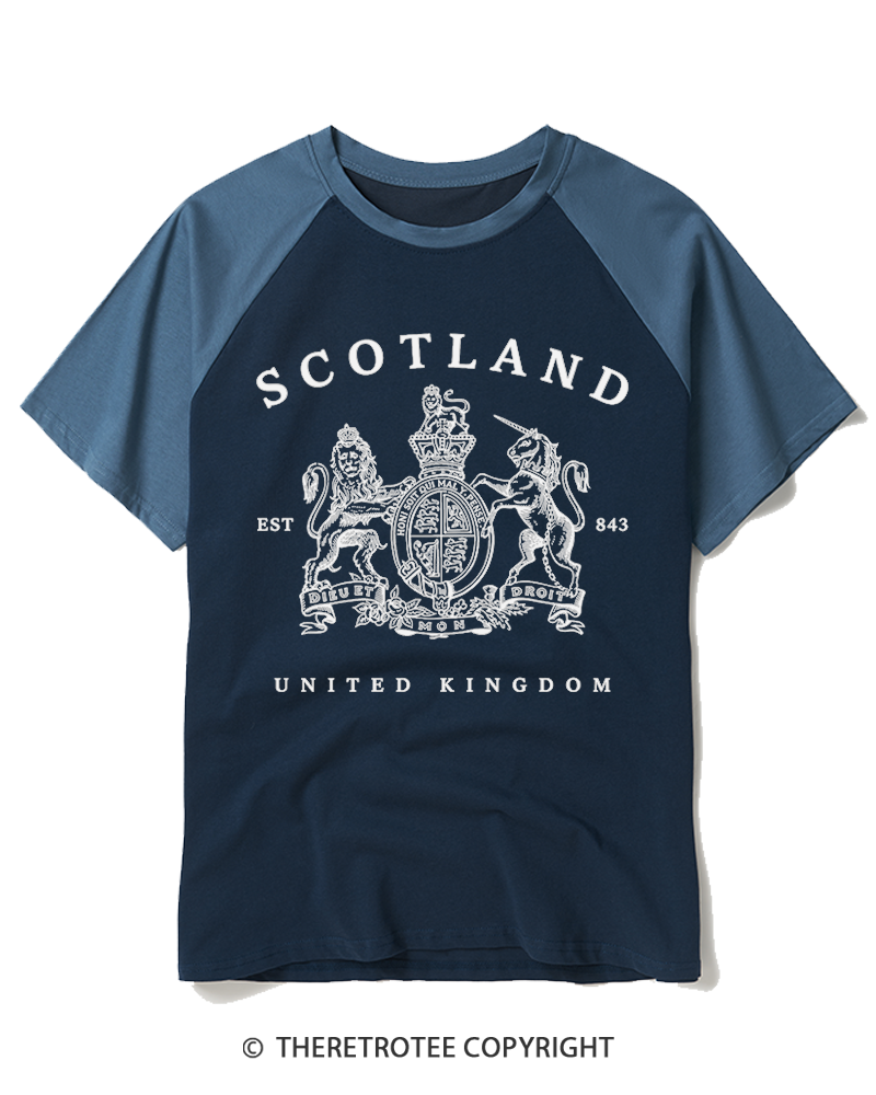 TheRetroTee Edinburgh Souvenir Raglan Baseball T-Shirt