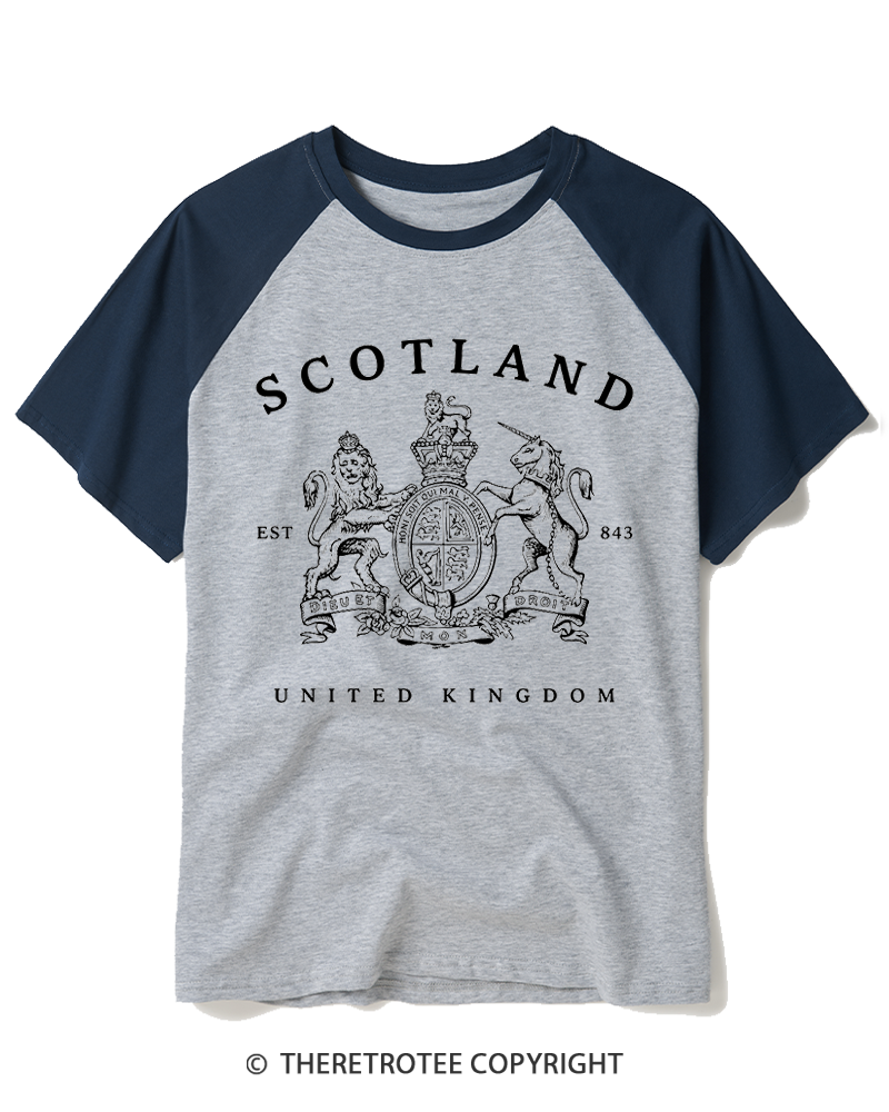 TheRetroTee Edinburgh Souvenir Raglan Baseball T-Shirt