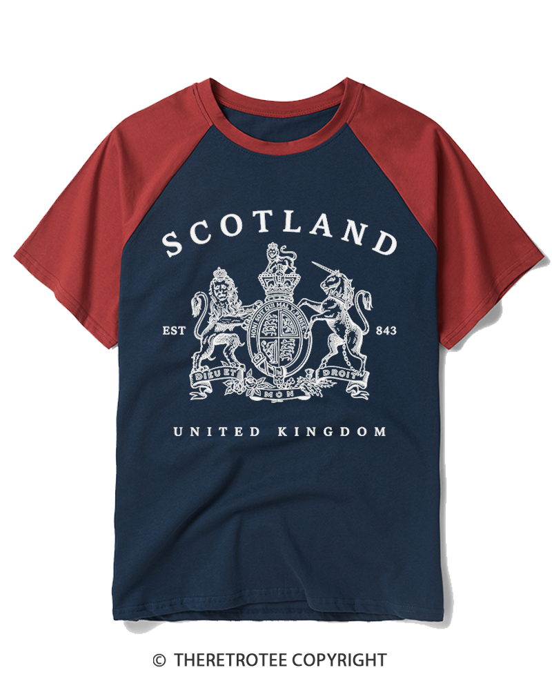 TheRetroTee Edinburgh Souvenir Raglan Baseball T-Shirt