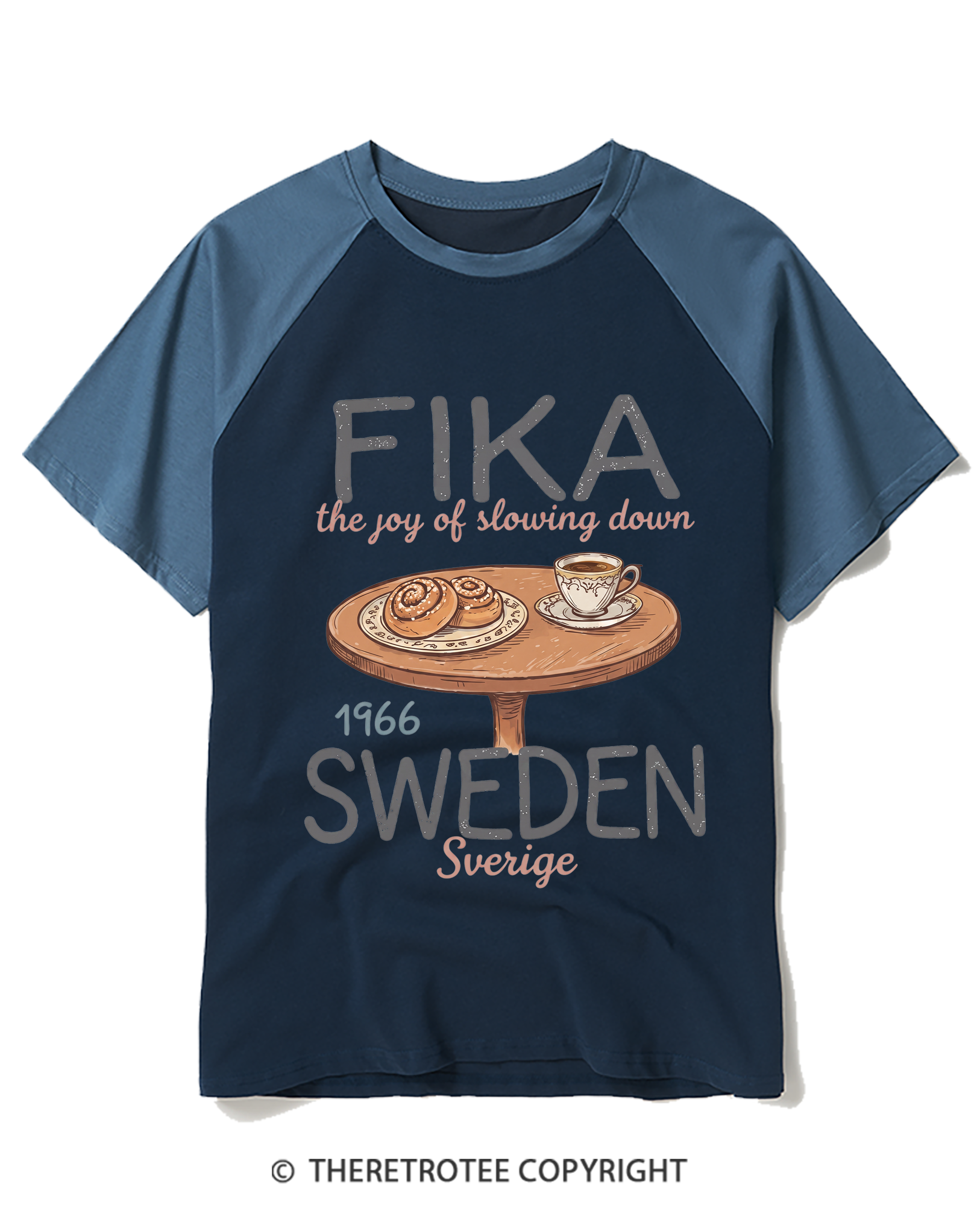 TheRetroTee FIKA 1960s Raglan Baseball T-Shirt