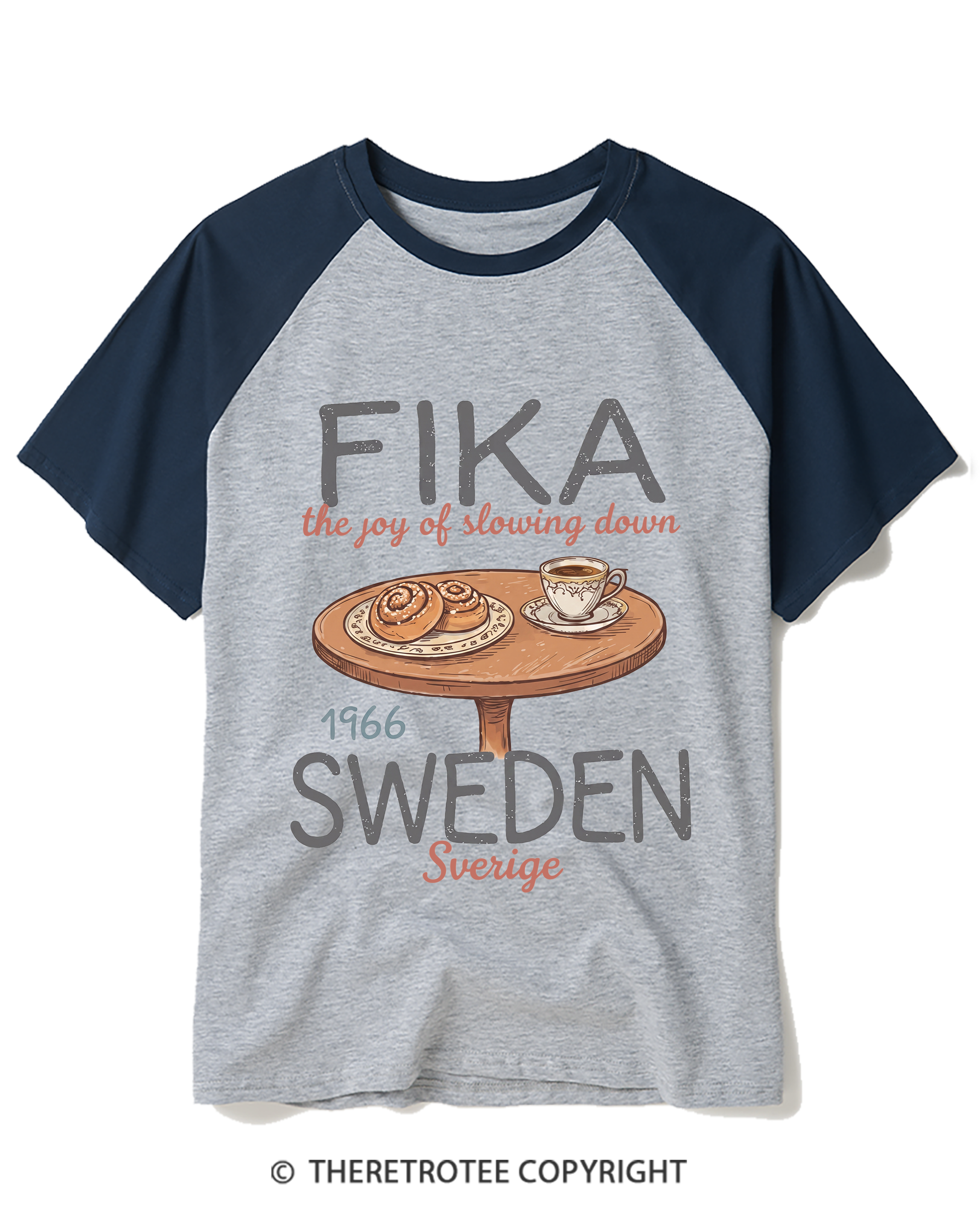 TheRetroTee FIKA 1960s Raglan Baseball T-Shirt