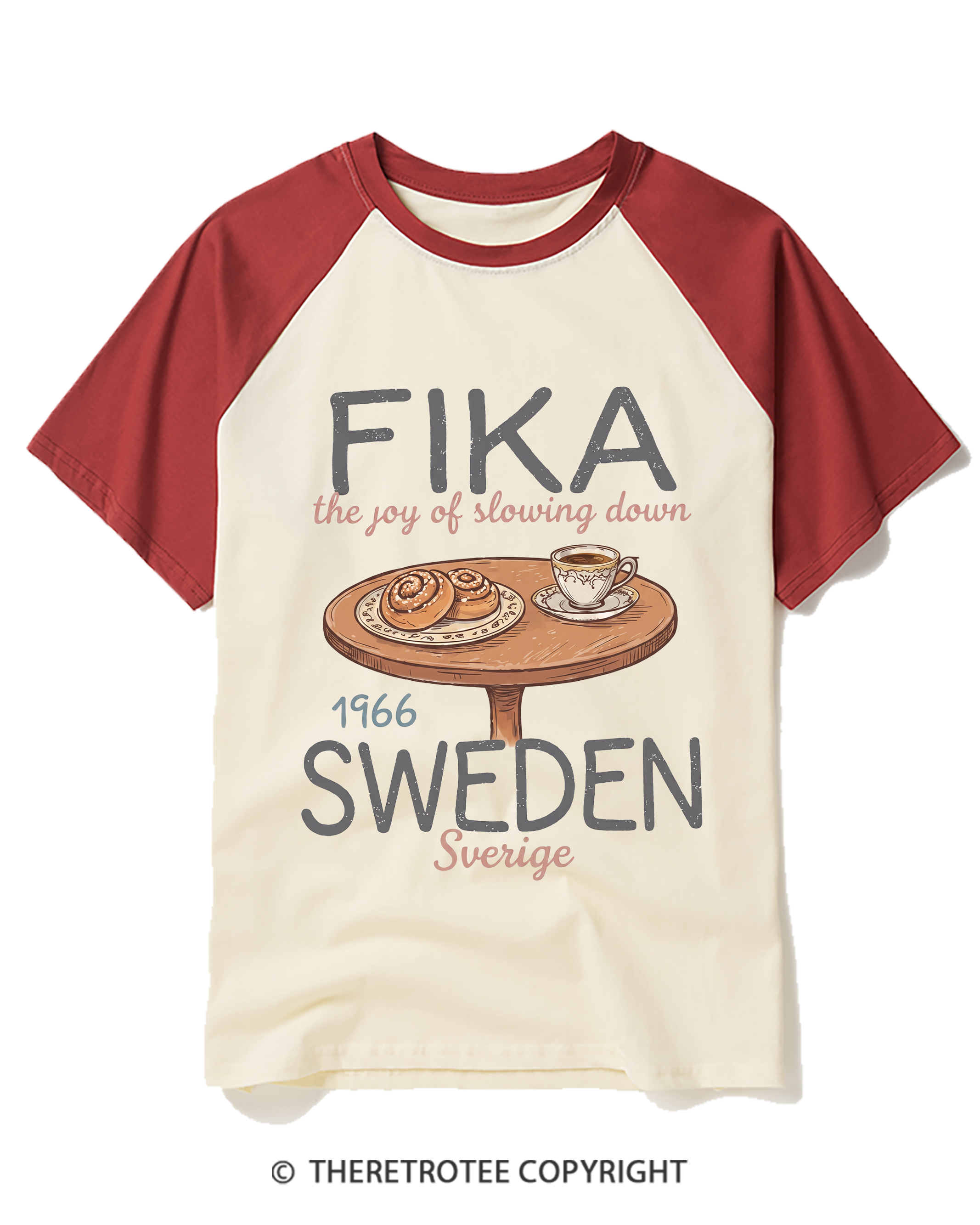 TheRetroTee FIKA 1960s Raglan Baseball T-Shirt