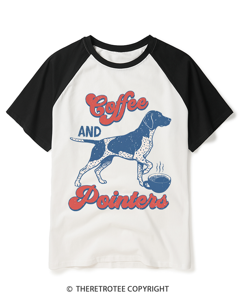 TheRetroTee German Shorthaired Pointer 1980s Raglan Baseball T-Shirt