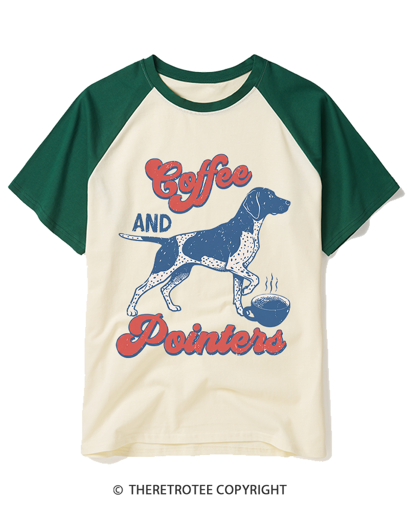 TheRetroTee German Shorthaired Pointer 1980s Raglan Baseball T-Shirt