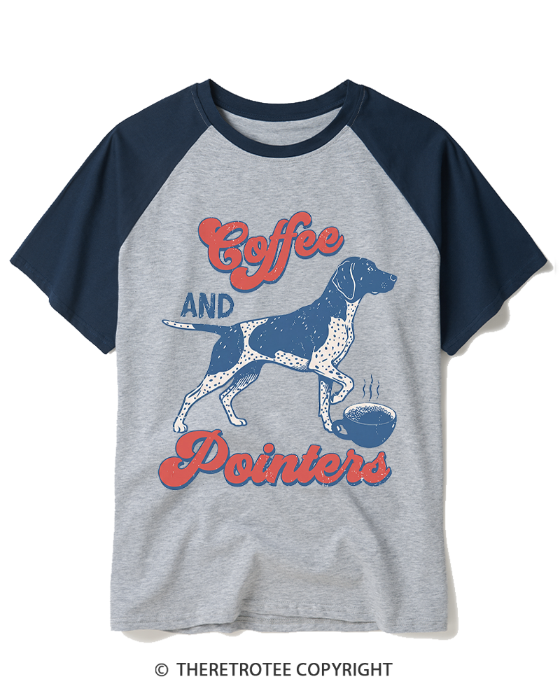 TheRetroTee German Shorthaired Pointer 1980s Raglan Baseball T-Shirt