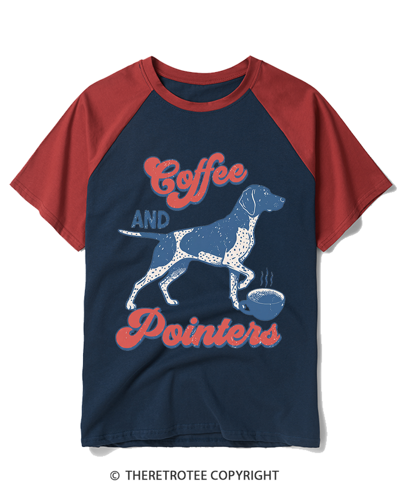 TheRetroTee German Shorthaired Pointer 1980s Raglan Baseball T-Shirt