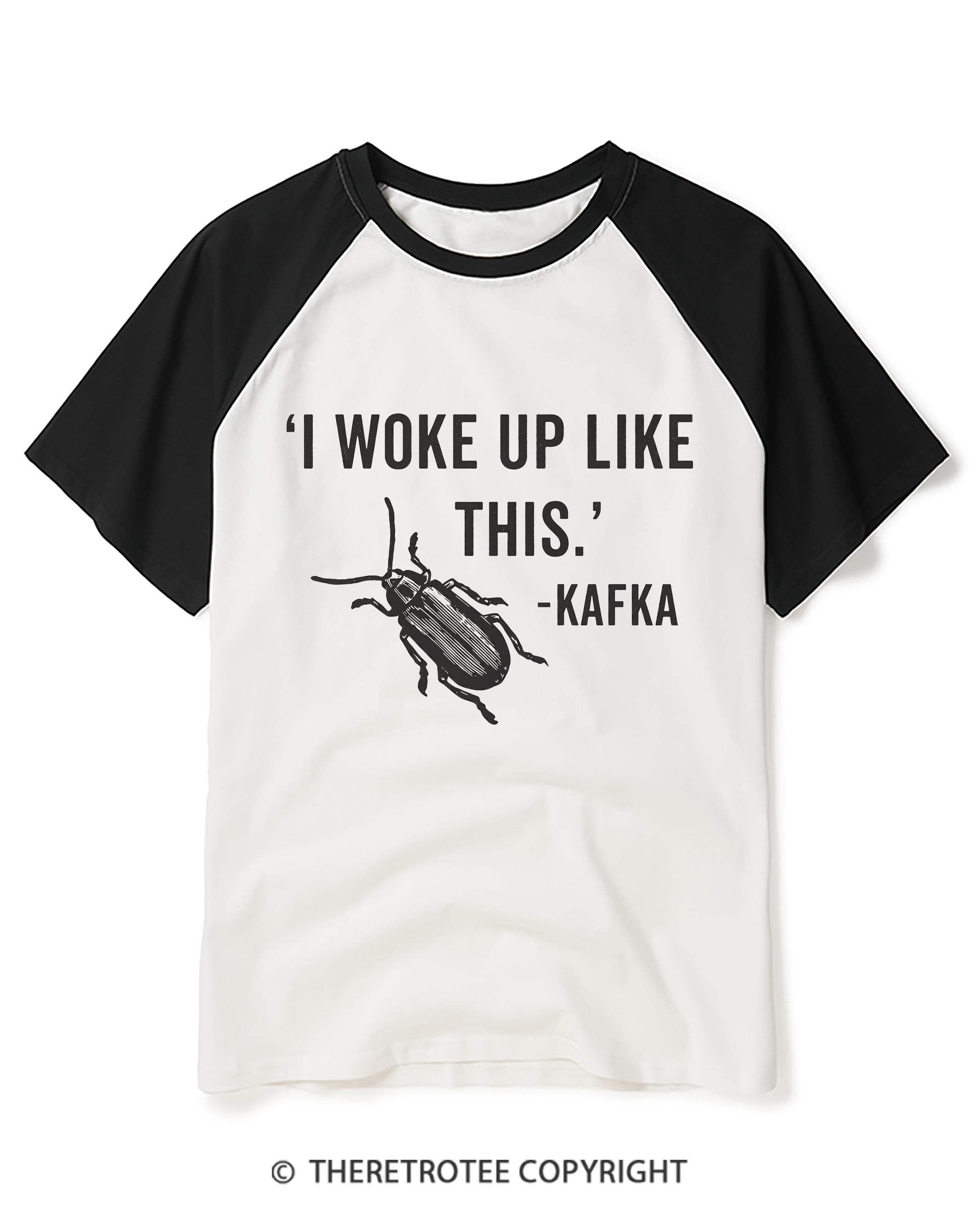 TheRetroTee I Woke Up Kafka 1910s Raglan Baseball T-Shirt