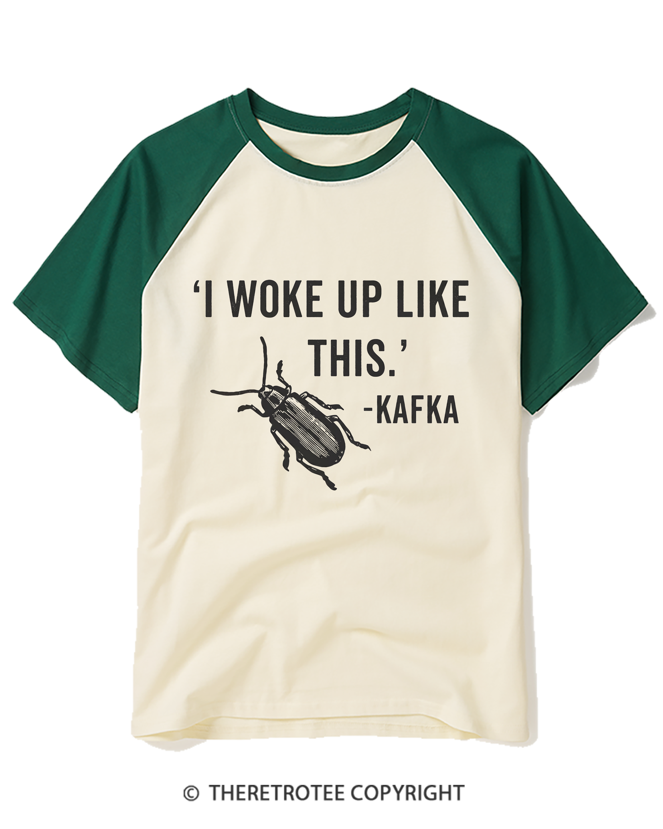 TheRetroTee I Woke Up Kafka 1910s Raglan Baseball T-Shirt