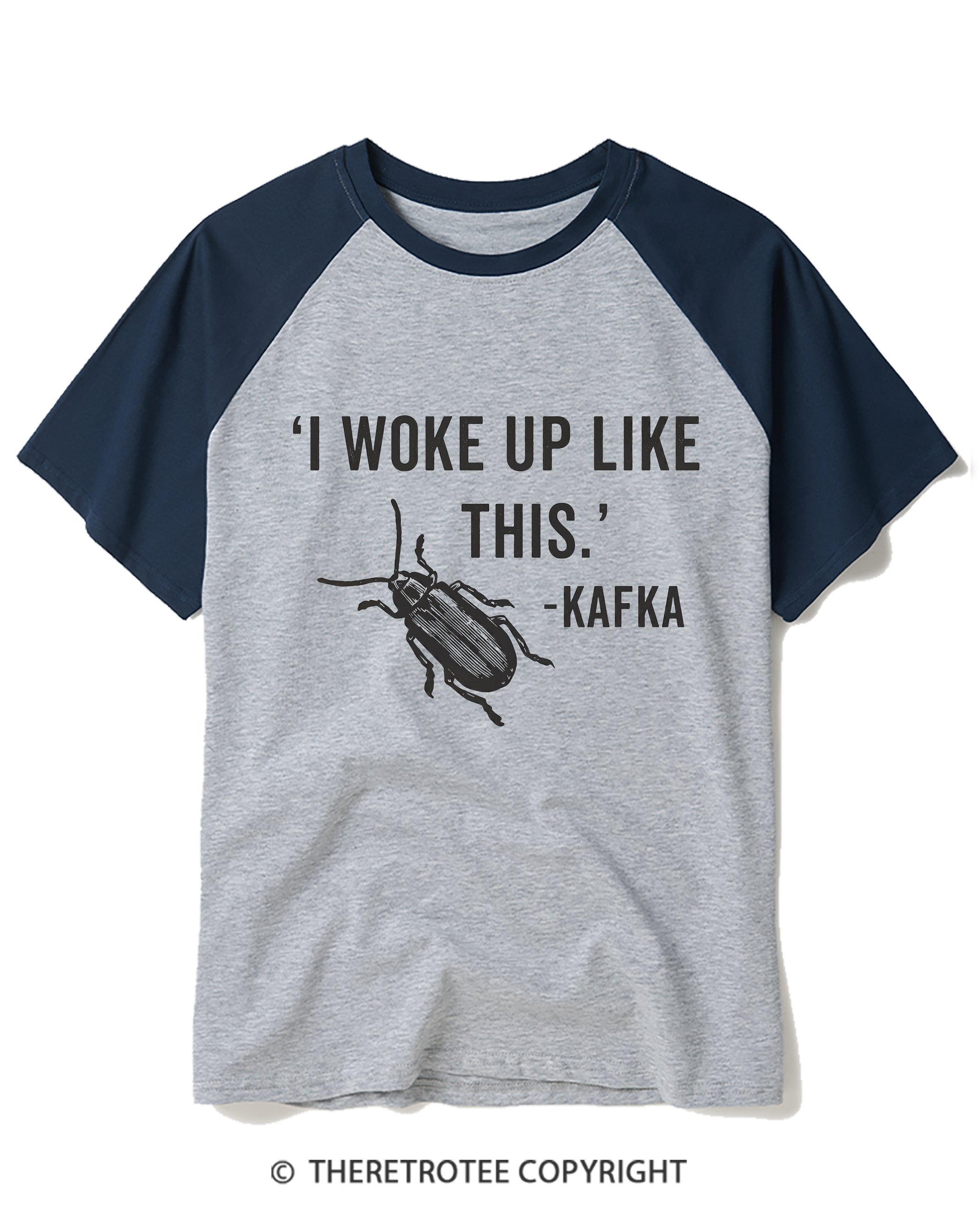 TheRetroTee I Woke Up Kafka 1910s Raglan Baseball T-Shirt