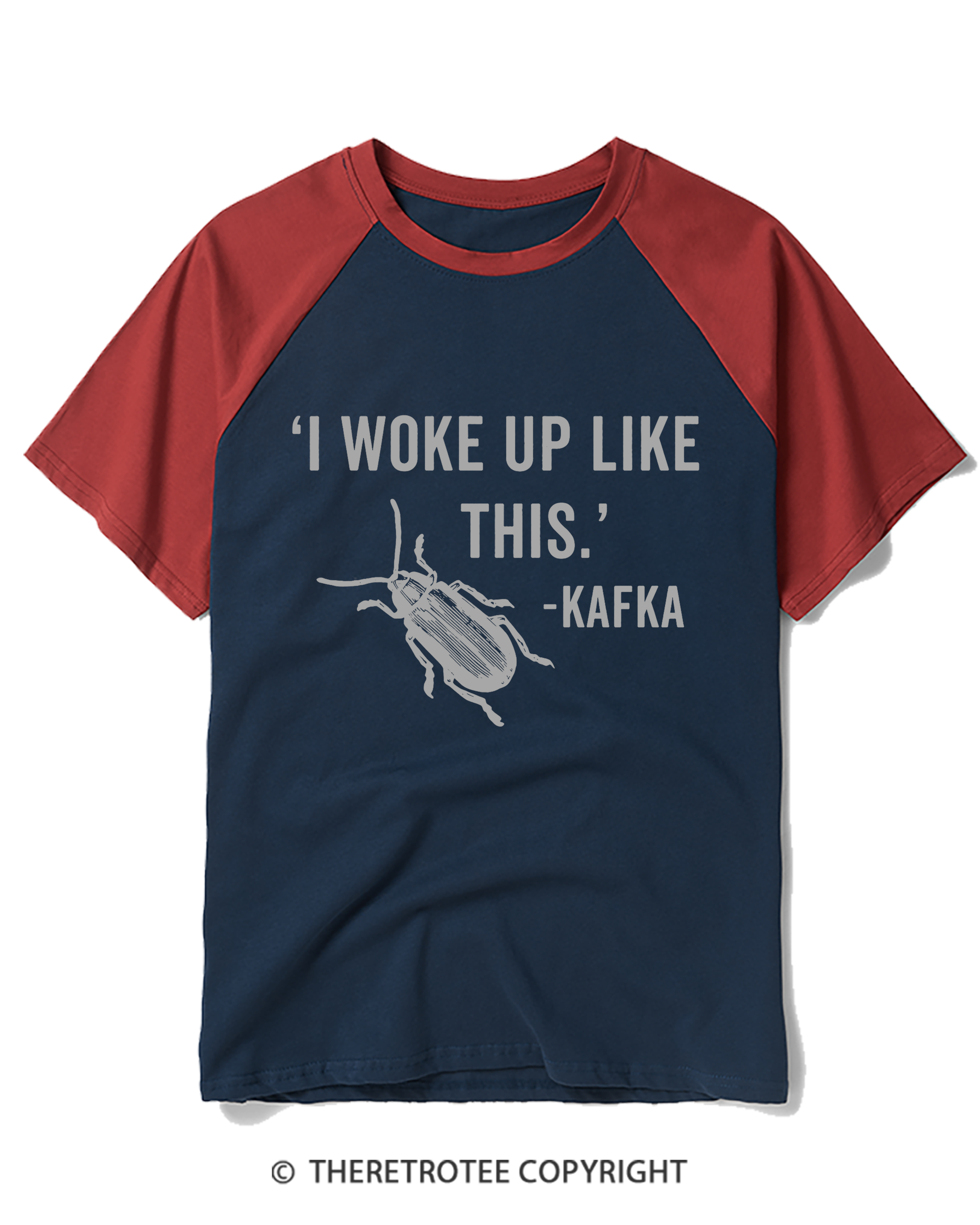 TheRetroTee I Woke Up Kafka 1910s Raglan Baseball T-Shirt