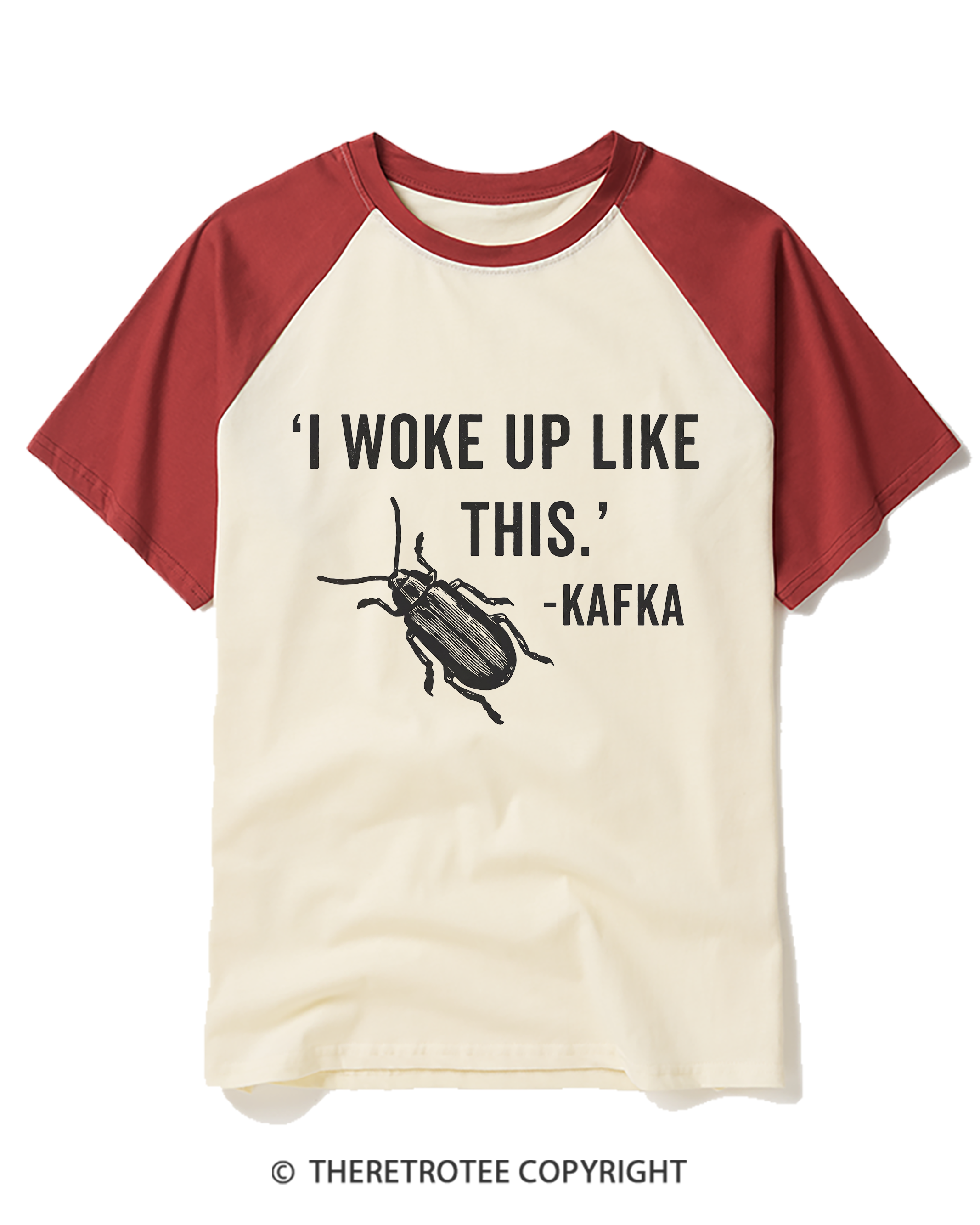 TheRetroTee I Woke Up Kafka 1910s Raglan Baseball T-Shirt