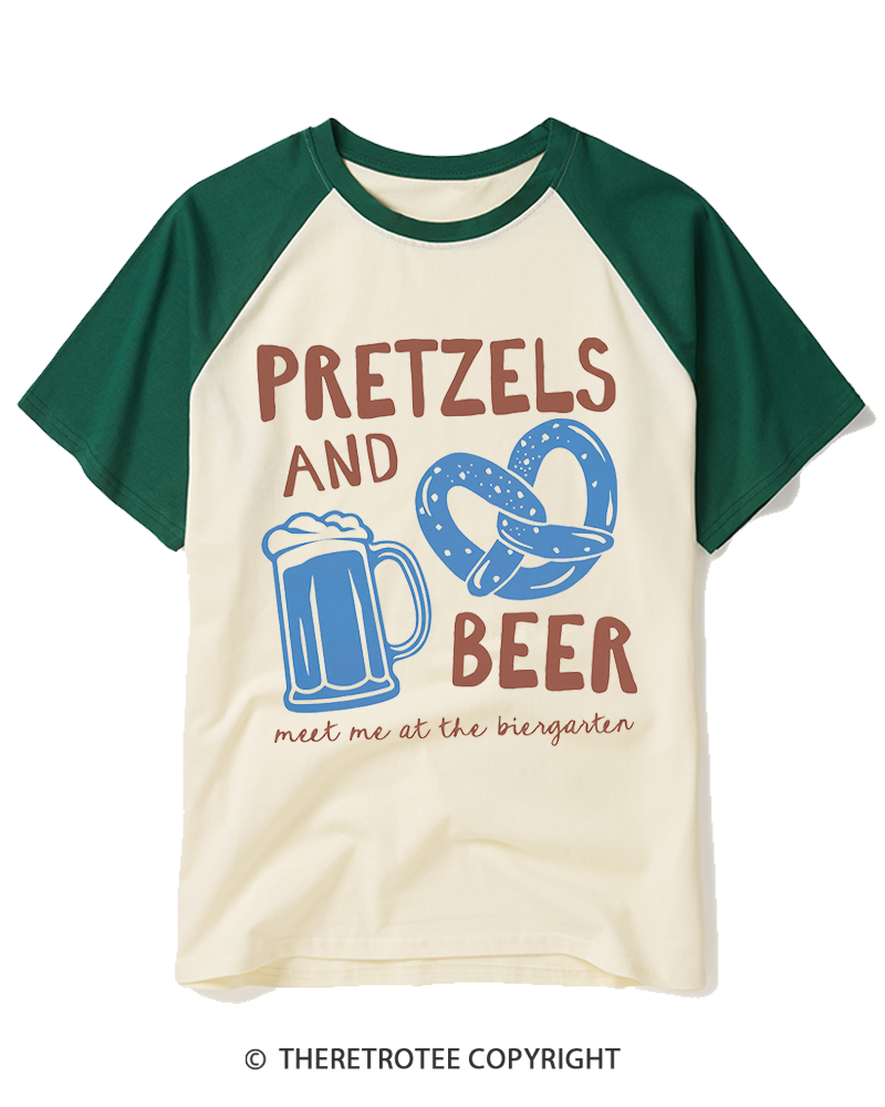 TheRetroTee Oktoberfest 2000s Raglan Baseball T-Shirt