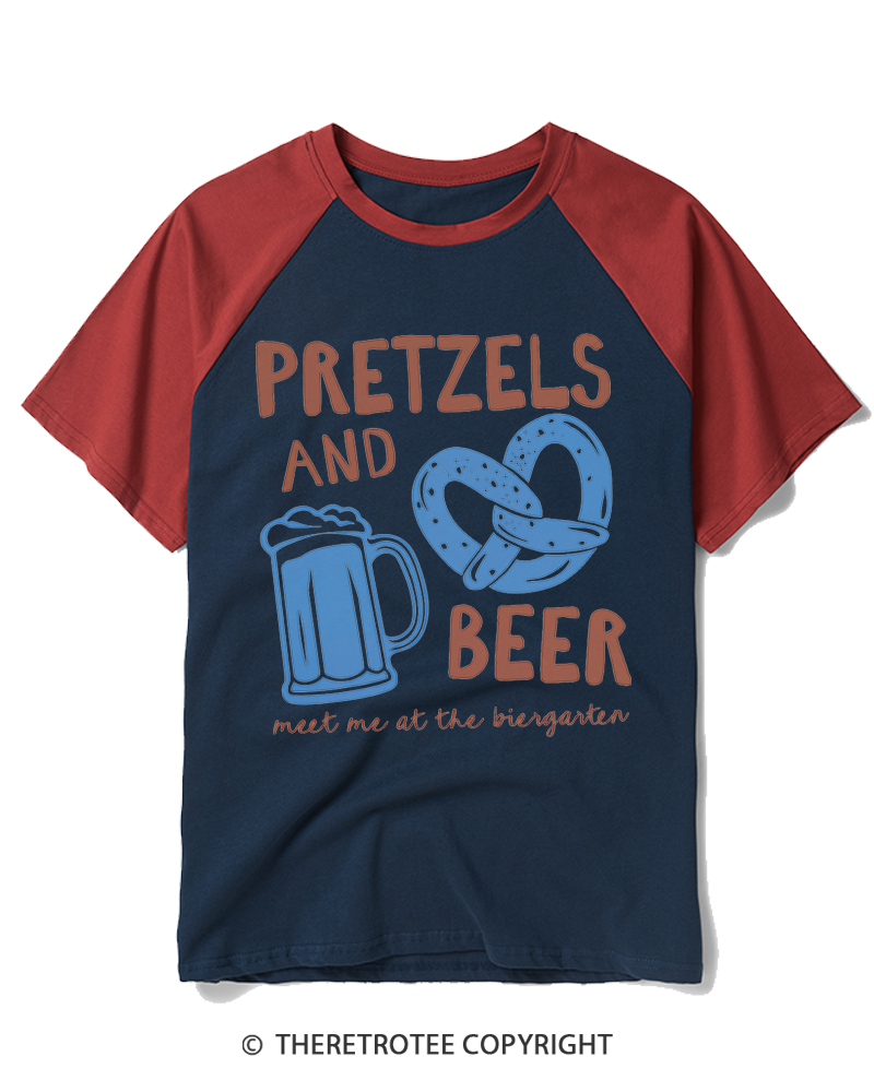TheRetroTee Oktoberfest 2000s Raglan Baseball T-Shirt