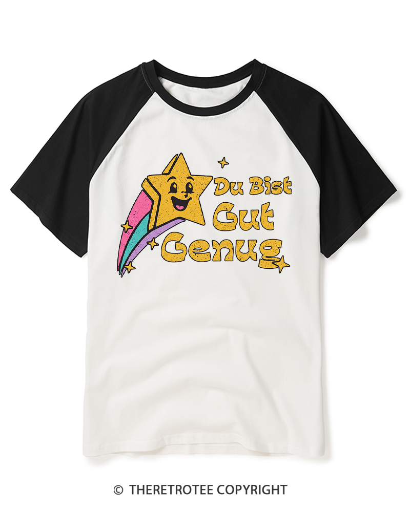 TheRetroTee You're good enough 1990s Raglan Baseball T-Shirt