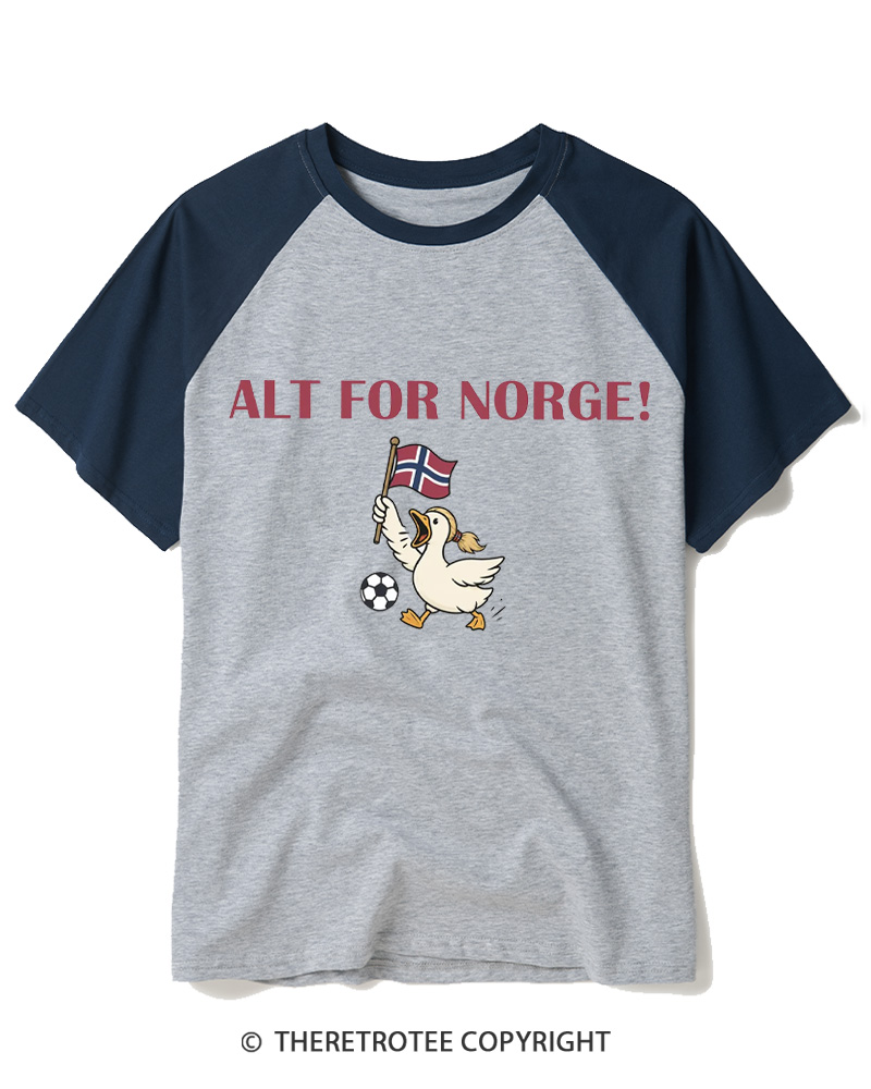 TheRetroTee Alt for Norge Raglan Baseball T-Shirt