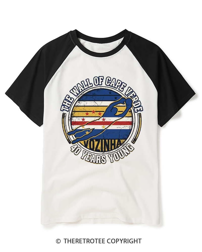 TheRetroTee Cape Verde Vintage Raglan Baseball T-Shirt