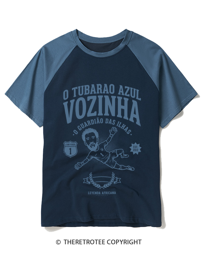 TheRetroTee Cape Verde Goalkeeper Raglan Baseball T-Shirt