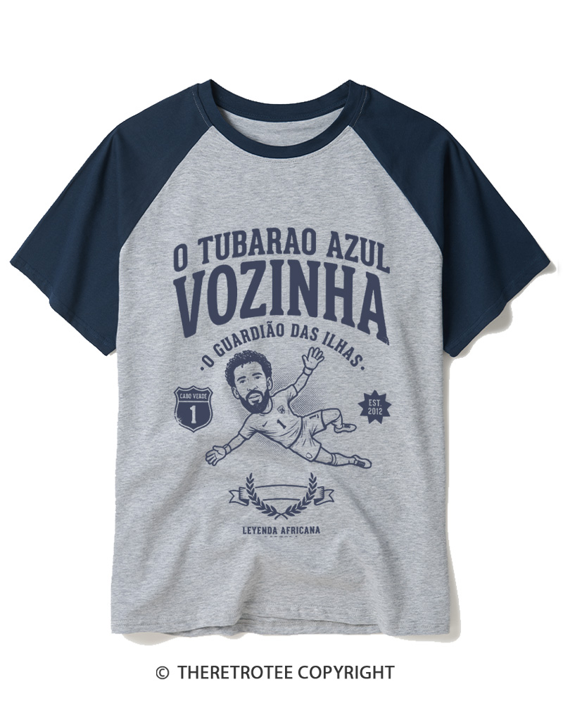 TheRetroTee Cape Verde Goalkeeper Raglan Baseball T-Shirt