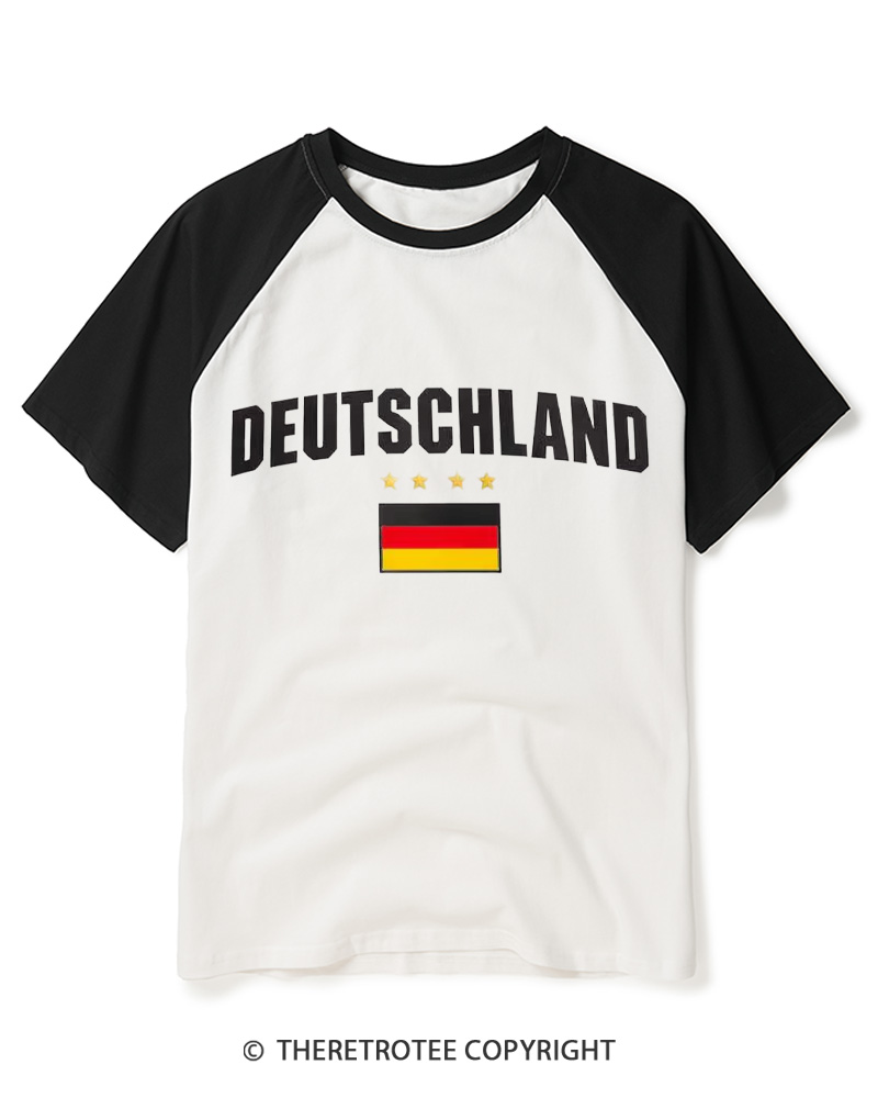 TheRetroTee Deutschland 1954 Raglan Baseball T-Shirt