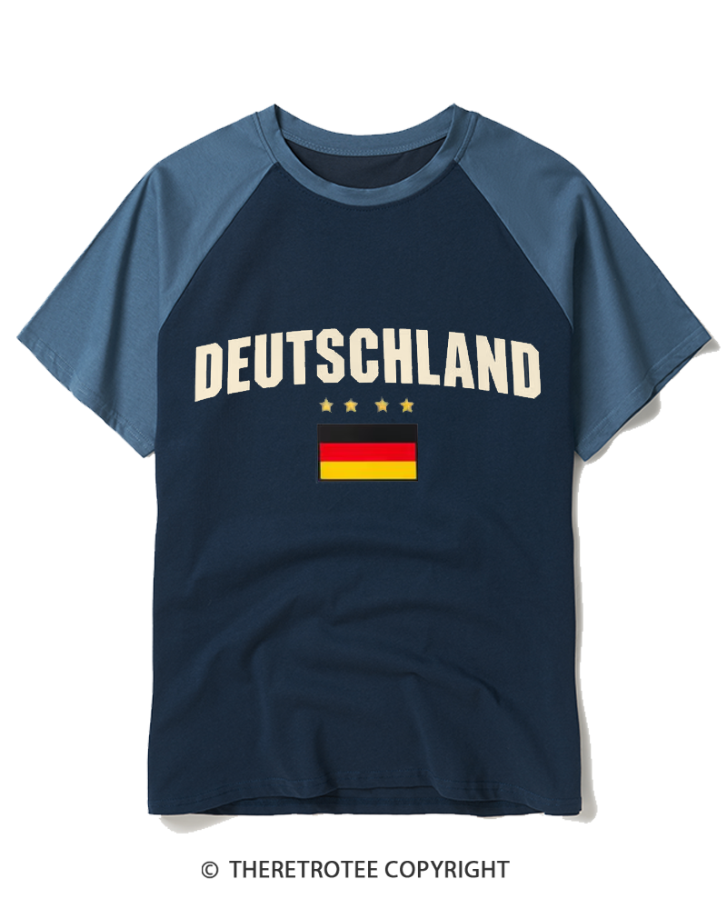 TheRetroTee Deutschland 1954 Raglan Baseball T-Shirt