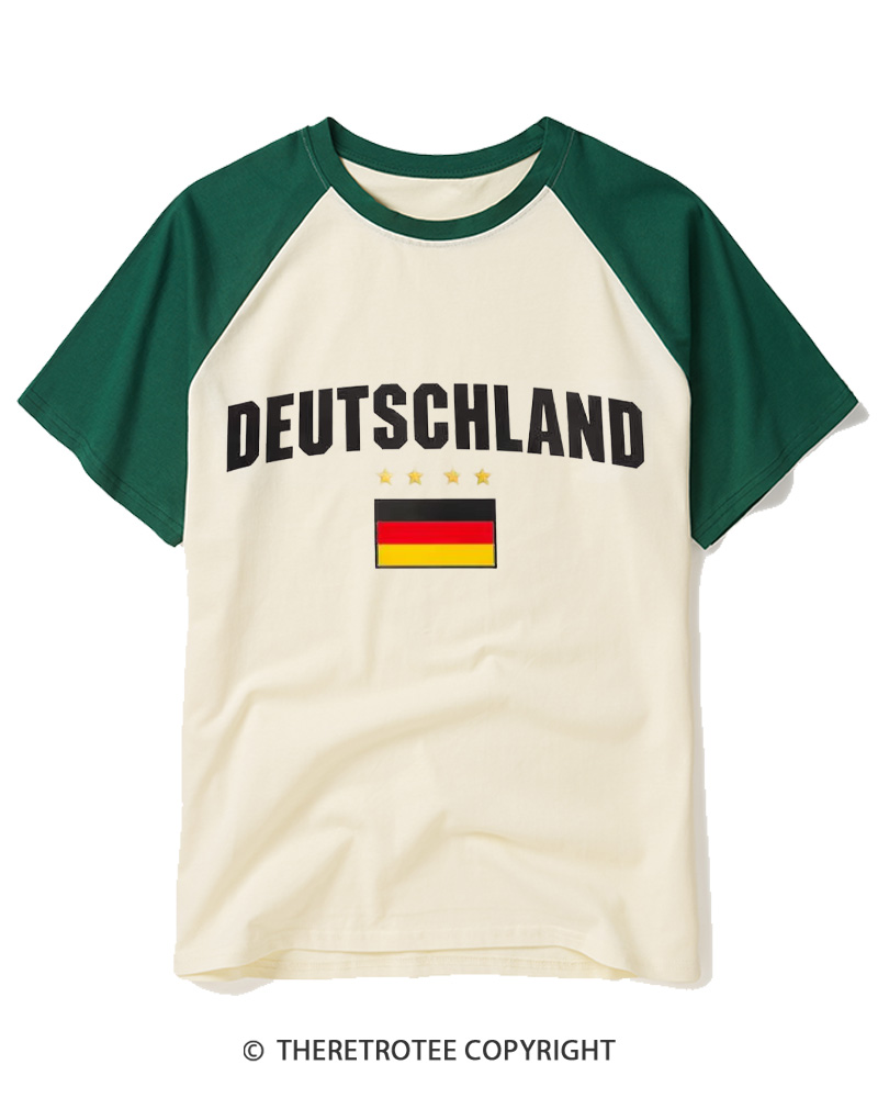 TheRetroTee Deutschland 1954 Raglan Baseball T-Shirt
