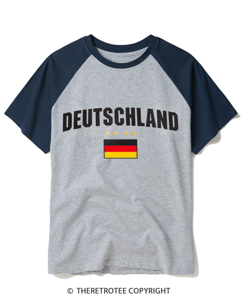 TheRetroTee Deutschland 1954 Raglan Baseball T-Shirt