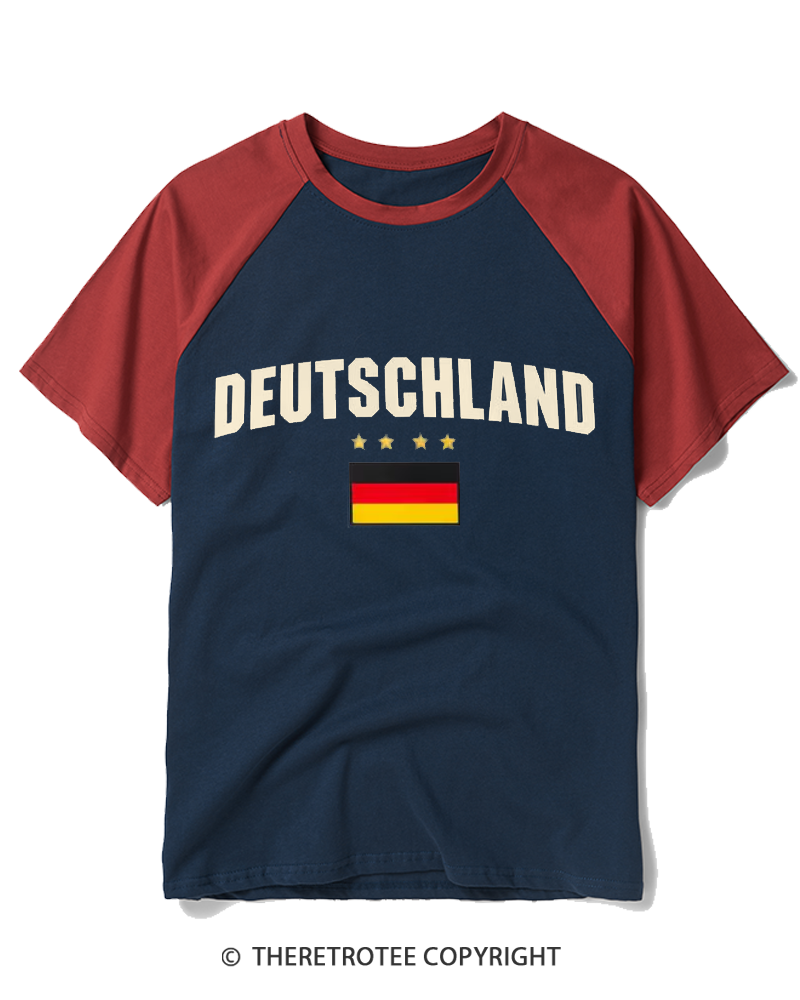 TheRetroTee Deutschland 1954 Raglan Baseball T-Shirt