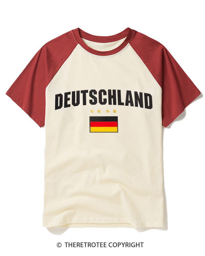 TheRetroTee Deutschland 1954 Raglan Baseball T-Shirt