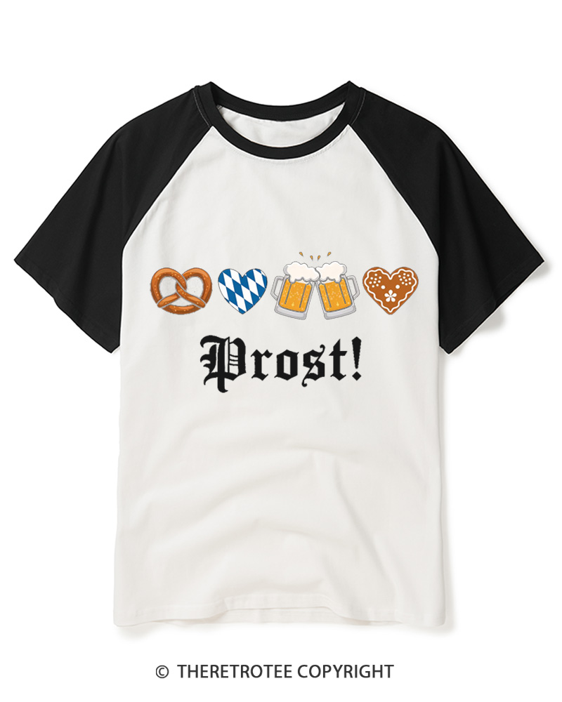 TheRetroTee Cute Beer Drinking 1980s Raglan Baseball T-Shirt