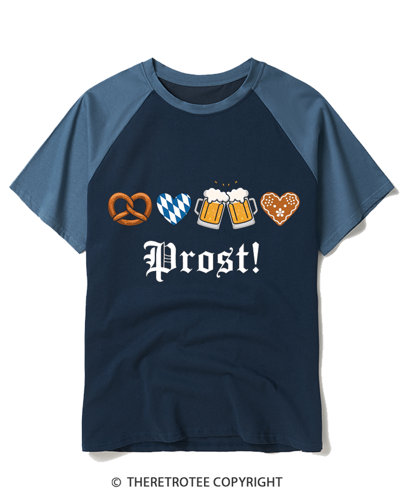 TheRetroTee Cute Beer Drinking 1980s Raglan Baseball T-Shirt