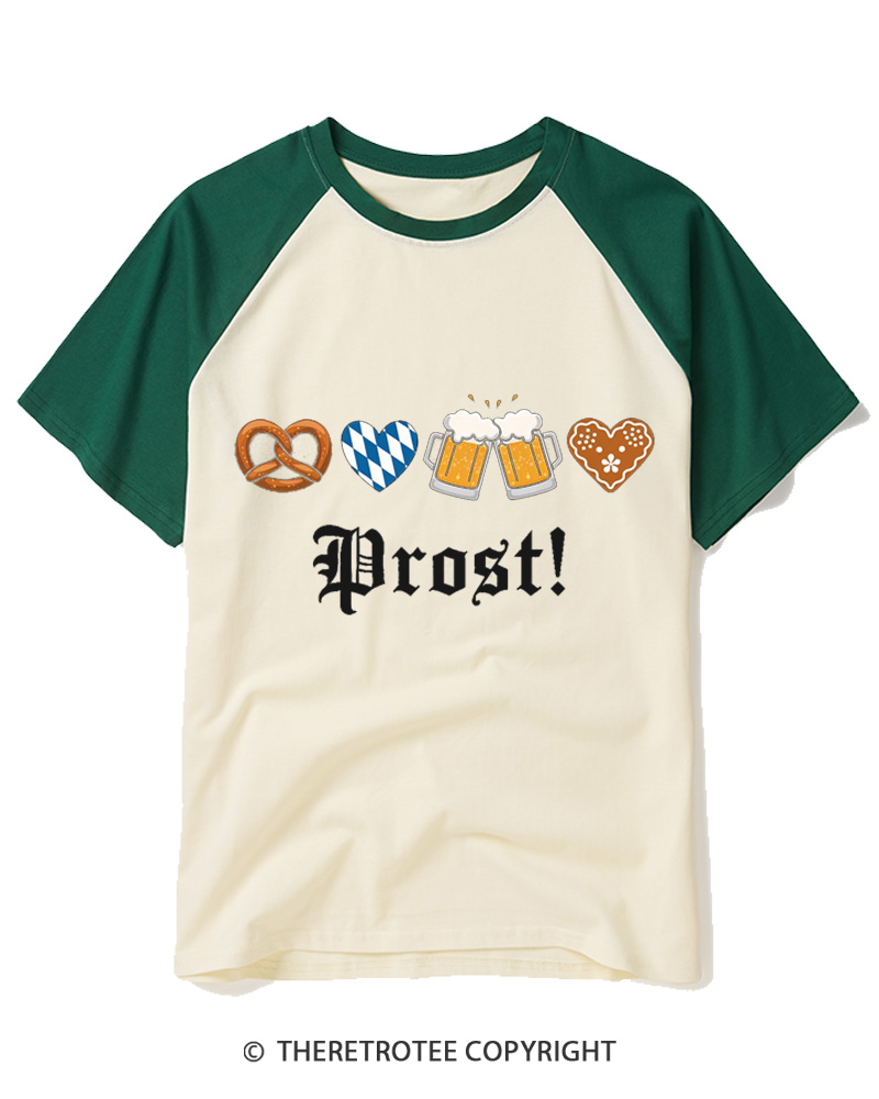 TheRetroTee Cute Beer Drinking 1980s Raglan Baseball T-Shirt