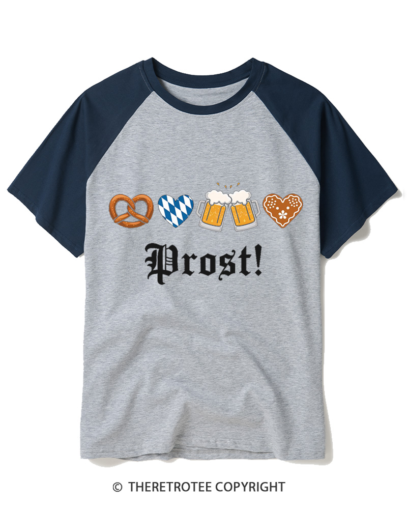 TheRetroTee Cute Beer Drinking 1980s Raglan Baseball T-Shirt