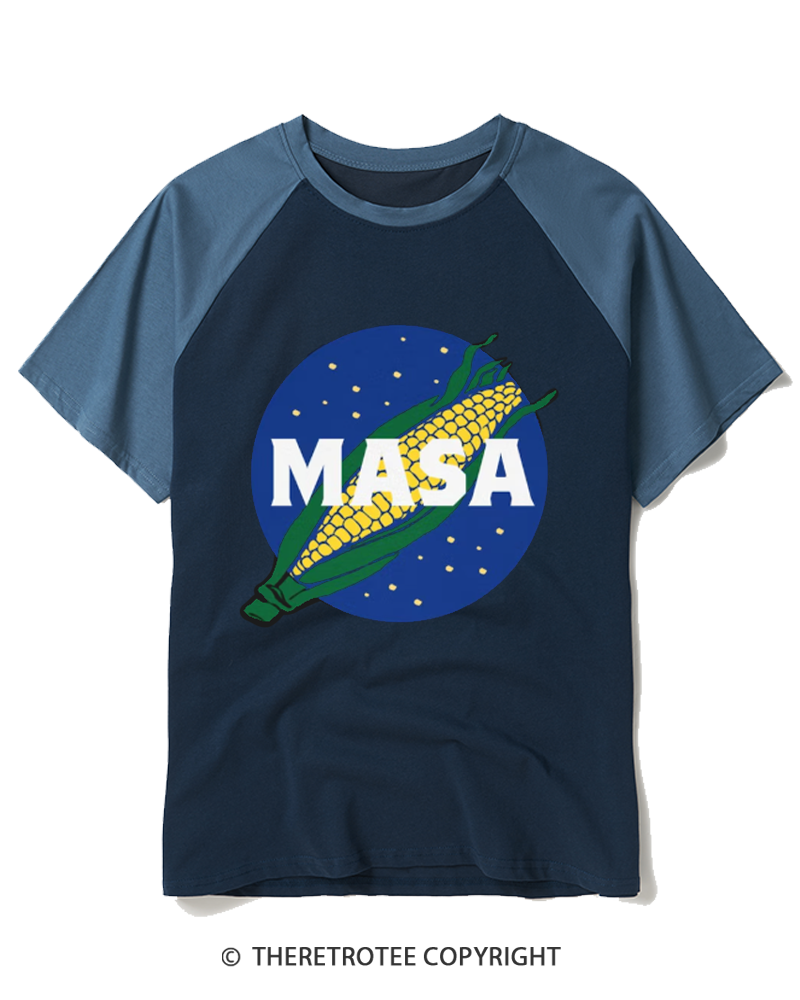 TheRetroTee Masa Mexican Food 1960s Raglan Baseball T-Shirt