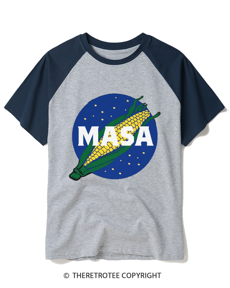 TheRetroTee Masa Mexican Food 1960s Raglan Baseball T-Shirt