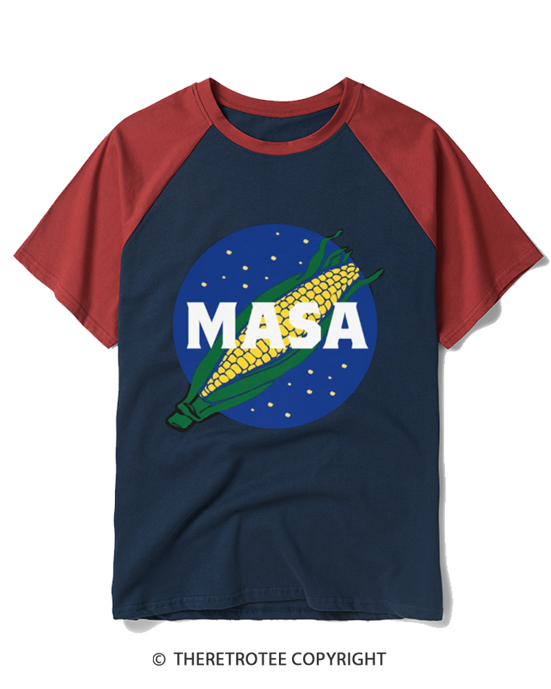 TheRetroTee Masa Mexican Food 1960s Raglan Baseball T-Shirt