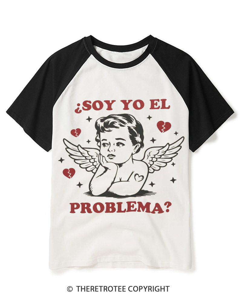 TheRetroTee Soy Yo El Problema 1950s Raglan Baseball T-Shirt