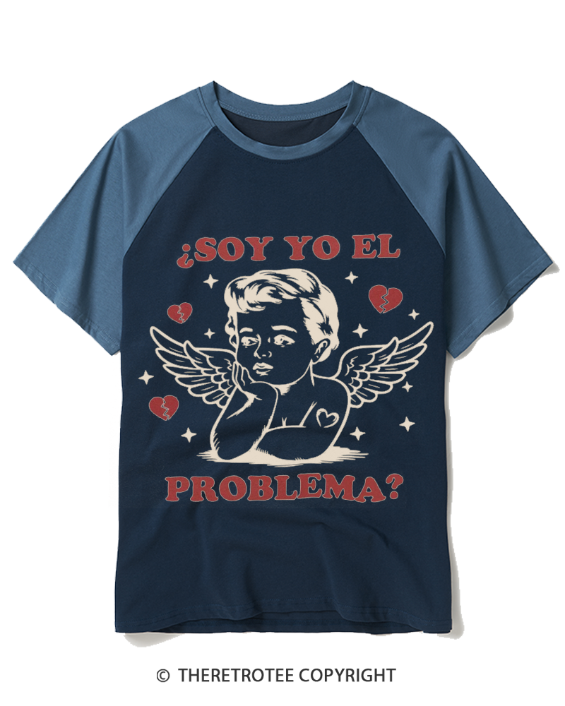 TheRetroTee Soy Yo El Problema 1950s Raglan Baseball T-Shirt