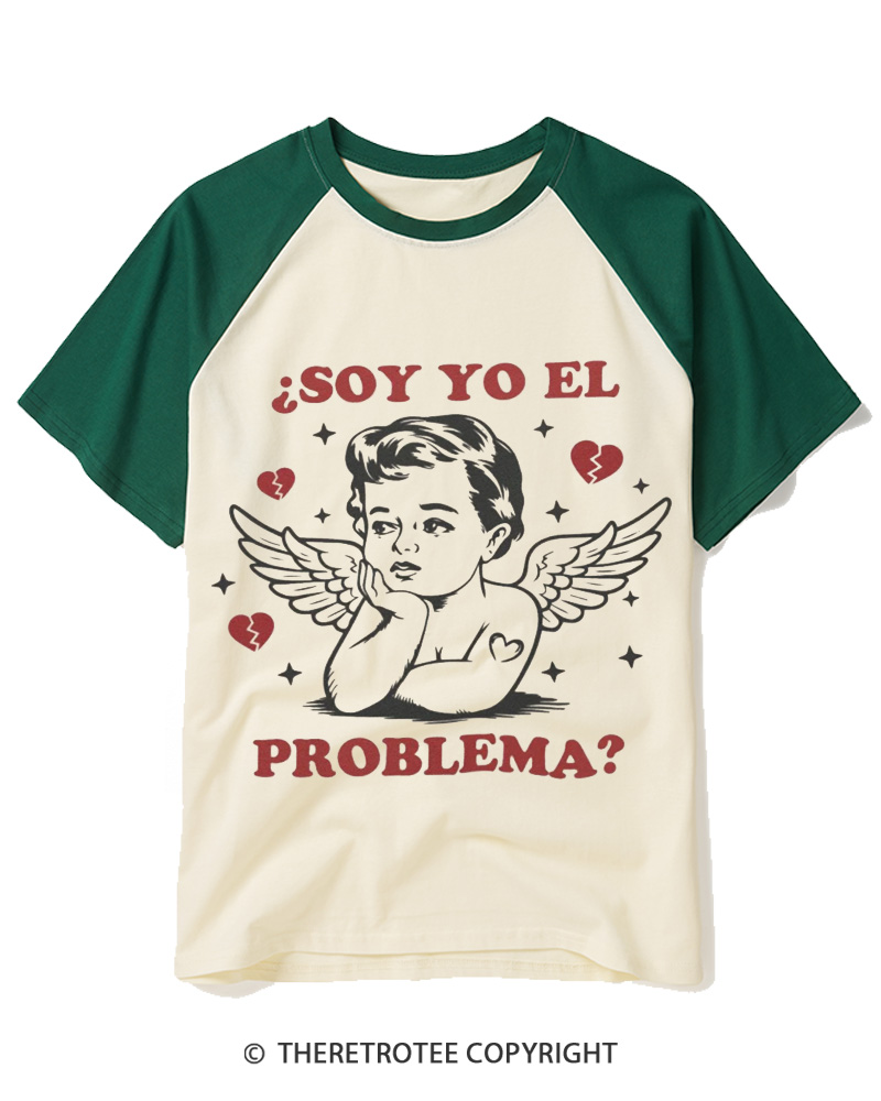 TheRetroTee Soy Yo El Problema 1950s Raglan Baseball T-Shirt