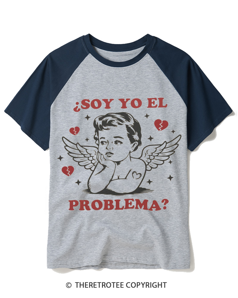TheRetroTee Soy Yo El Problema 1950s Raglan Baseball T-Shirt