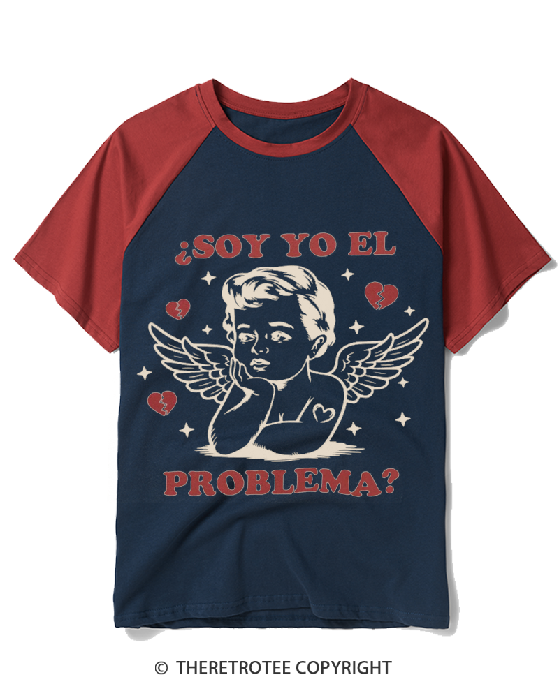 TheRetroTee Soy Yo El Problema 1950s Raglan Baseball T-Shirt