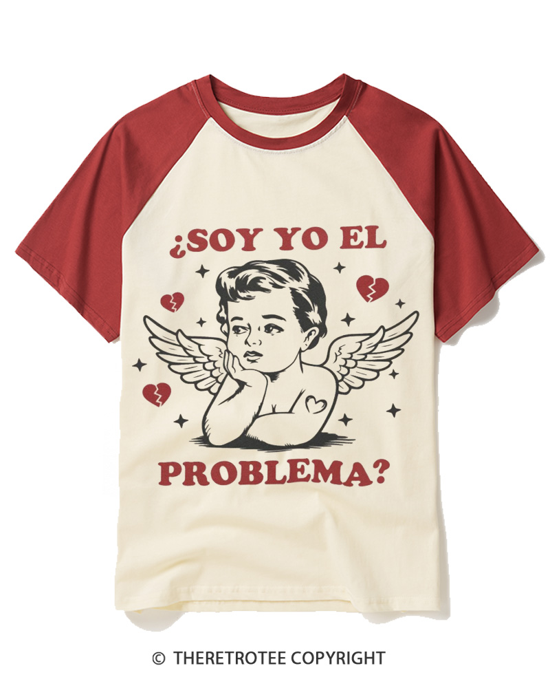 TheRetroTee Soy Yo El Problema 1950s Raglan Baseball T-Shirt