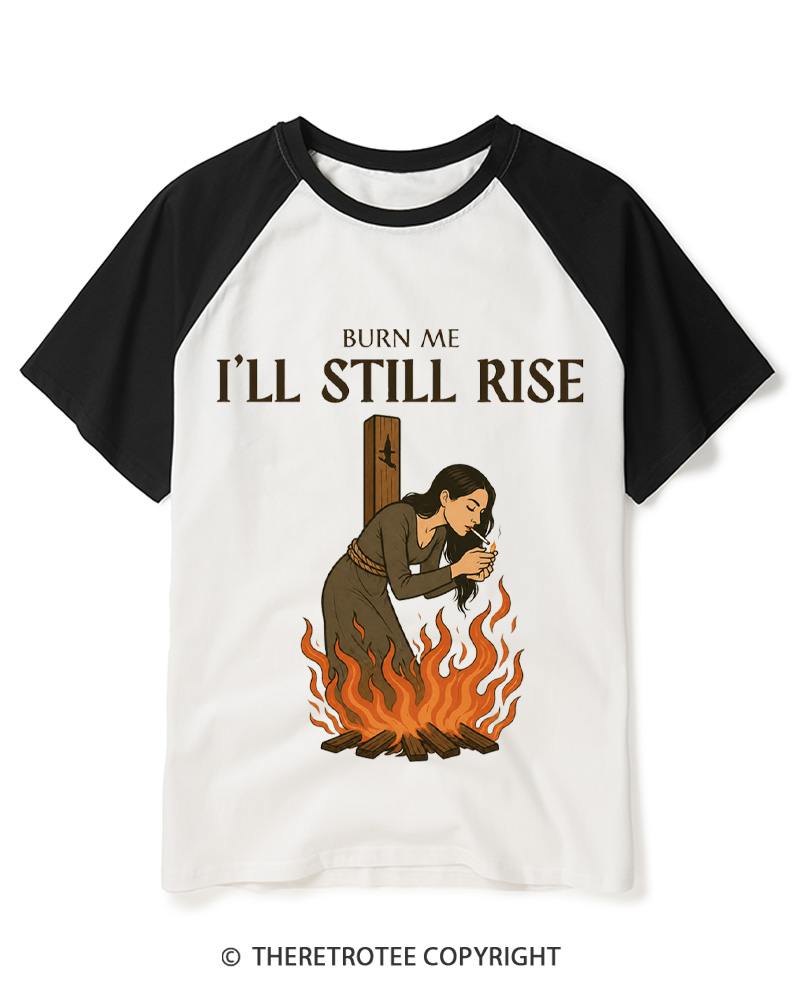 TheRetroTee I’ll Still Rise 1970s Raglan Baseball T-Shirt