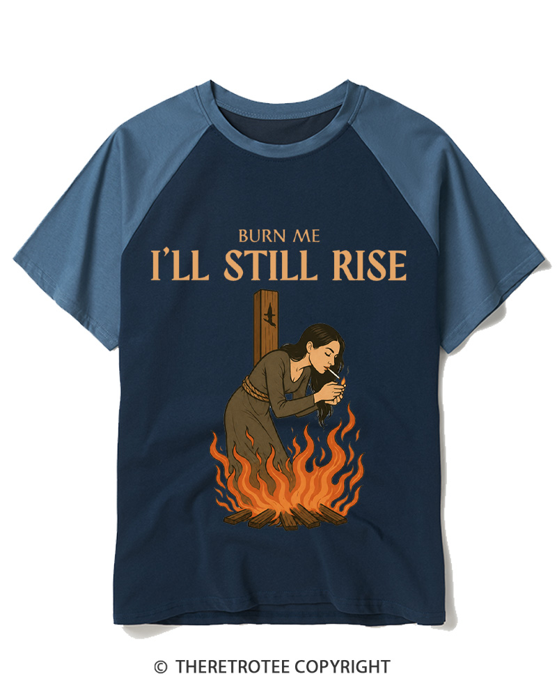 TheRetroTee I’ll Still Rise 1970s Raglan Baseball T-Shirt