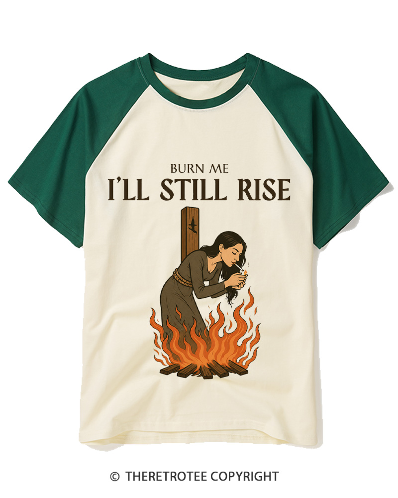 TheRetroTee I’ll Still Rise 1970s Raglan Baseball T-Shirt